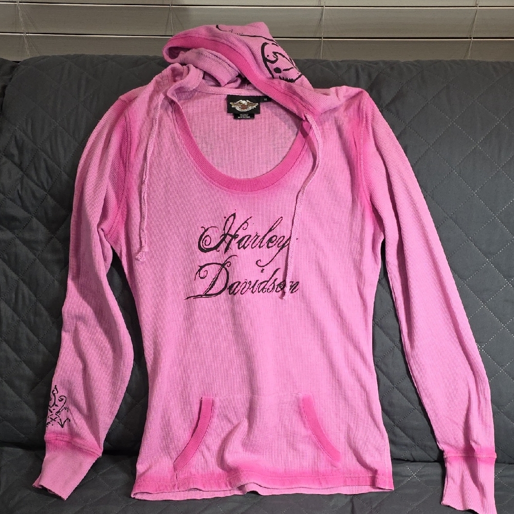 Harley-Davidson Pink Hoodie Sweatshirt